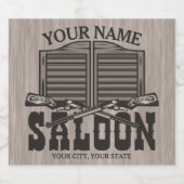 Aangepaste Westerne riftbout Pistolen Oude balie Bier Etiket (Enkel label)