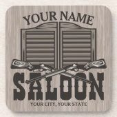 Aangepaste Westerne riftbout Pistolen Oude balie Bier Onderzetter (Voorkant)