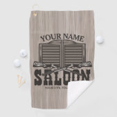 Aangepaste Westerne riftbout Pistolen Oude balie Golfhanddoek (Insitu)