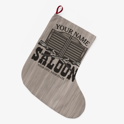 Aangepaste Westerne riftbout Pistolen Oude balie Grote Kerstsok (Voorkant (Hangend))
