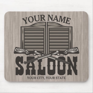 Aangepaste Westerne riftbout Pistolen Oude balie Muismat