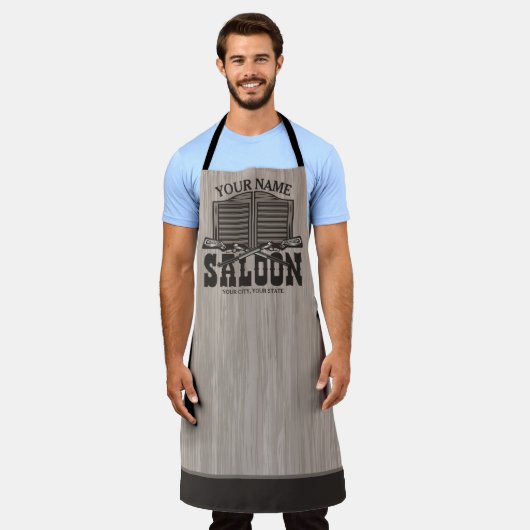 Aangepaste Westerne riftbout Pistolen Oude balie Schort (Gedragen)