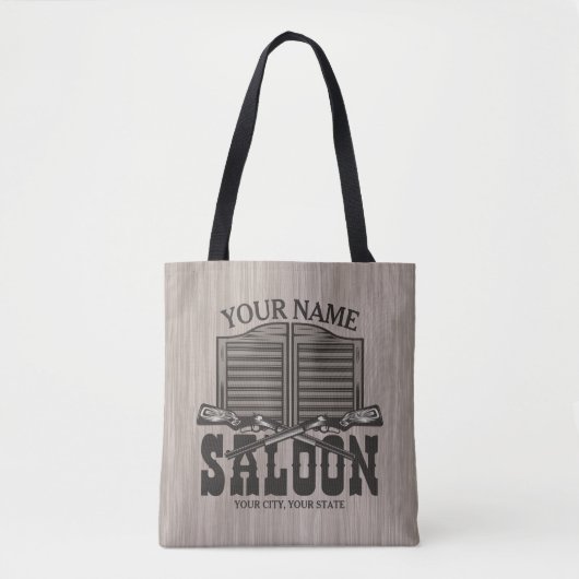 Aangepaste Westerne riftbout Pistolen Oude balie Tote Bag (Voorkant)