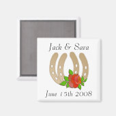 AANGEPASTE WESTERNE TROUWMAGNETEN MAGNEET (Voorkant / Achterkant)