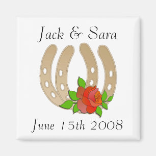 AANGEPASTE Westerne WEDDING MAGNETS Magneet