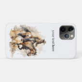 Aangepaste westerse cowboy paardrijden kunst Case-Mate iPhone case (Achterkant (horizontaal))