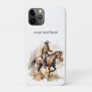 Aangepaste westerse cowboy paardrijden kunst Case-Mate iPhone case