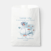 Aangepaste Whale Boy Baby shower Gast Bedankt Bedankzakje (Voorkant)