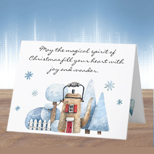 Aangepaste, whimische Kerstkaart Feestdagen Kaart