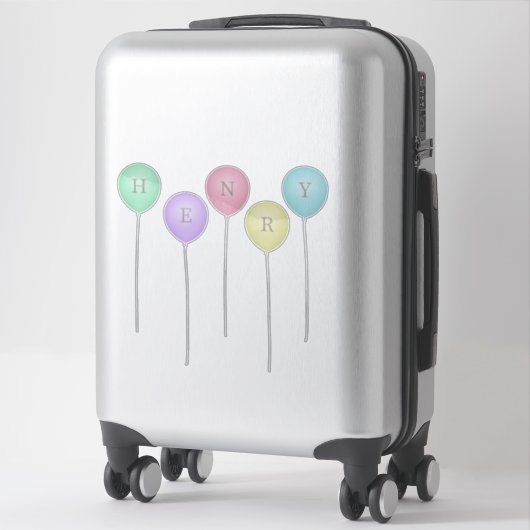 Aangepaste whimsical-ballonnen van Bright Pastel Sticker (Koffer)