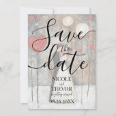 Aangepaste Whimsical Bruid & Bruidegom Huwelijk Save The Date (Voorkant)