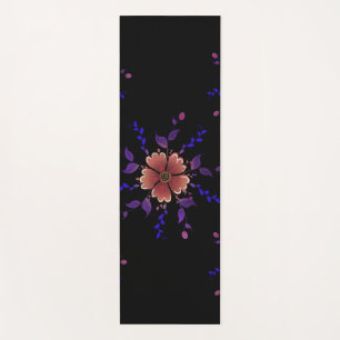 Aangepaste Whimsical Koperen en Paarse Folk Art Bl Yogamat