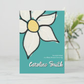 Aangepaste Whimsical Lente Daisy Baby Shower Kaart (Staand voorkant)