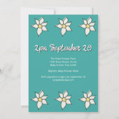 Aangepaste Whimsical Lente Daisy Baby Shower Kaart (Achterkant)