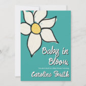 Aangepaste Whimsical Lente Daisy Baby Shower Kaart (Voorkant)