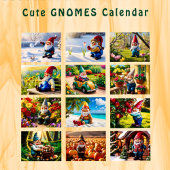 Aangepaste Whimsical Tuinkabouter Kunst Kalender