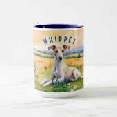 Aangepaste Whippet Sunrise Mok, Snip in Elegance Mok (Midden)