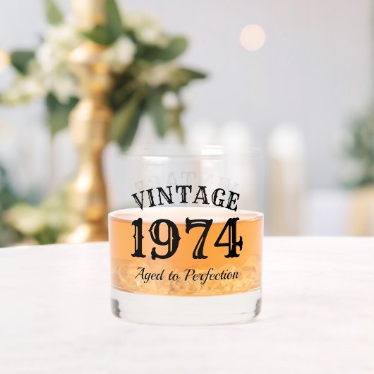 Aangepaste whisky drink glas 50th Verjaardagscadea (Insitu (Huwelijk))