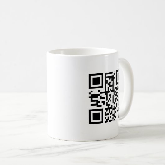 Aangepaste White Modern Business Logo en QR-code Koffiemok (Voorkant rechts)