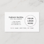 Aangepaste White Modern Business Logo en QR-code Visitekaartje (Voorkant)