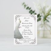 Aangepaste White Peacock Bachelorette Party Invita Kaart (Staand voorkant)