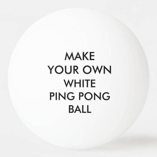Aangepaste WHITE Ping Pong Ball (Voorkant)