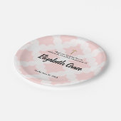 Aangepaste White Pink Gold Cross First Community Papieren Bordje (Gekanteld)