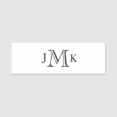 Aangepaste whitemetag voor aangepast monogram naamplaatje (Voorkant)
