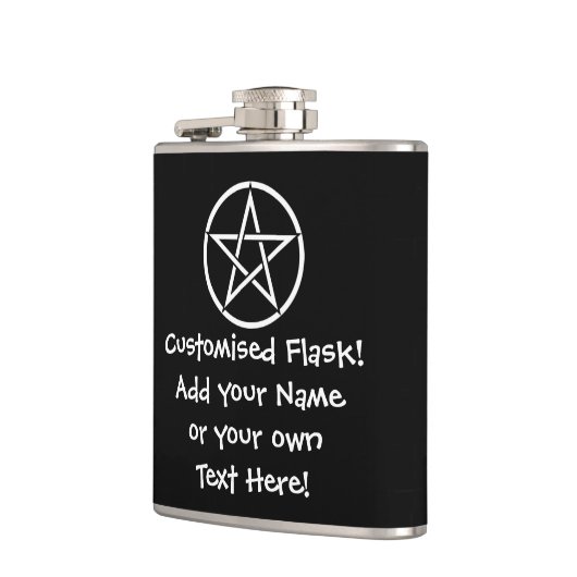Aangepaste Wiccan/Pagan Pentacle Hip Flask Heupfles (Links)
