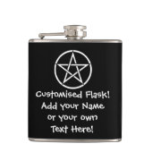 Aangepaste Wiccan/Pagan Pentacle Hip Flask Heupfles (Voorkant)