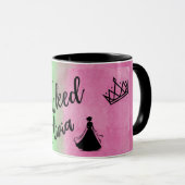 Aangepaste Wicked Mok – Roze & Groene Waterverf (Voorkant rechts)