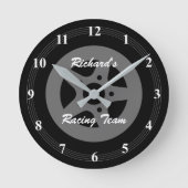 Aangepaste wielband voor auto's en velgmuurklok ronde klok (Voorkant)