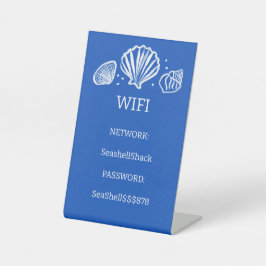 Aangepaste WIFI Login Schelpen Strand Vakantiehuis Reclamebord Met Voetstuk