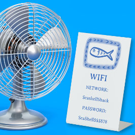Aangepaste WIFI Login Vis Strand Vakantiehuis Reclamebord Met Voetstuk