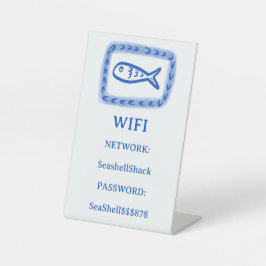 Aangepaste WIFI Login Vis Strand Vakantiehuis Reclamebord Met Voetstuk