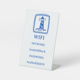 Aangepaste WIFI Login Vuurtoren Strand Vakantiehui Reclamebord Met Voetstuk