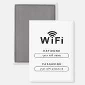 Aangepaste WiFi-magneet voor gastnetwerk op kantoo Magneet (Voorkant / Achterkant)