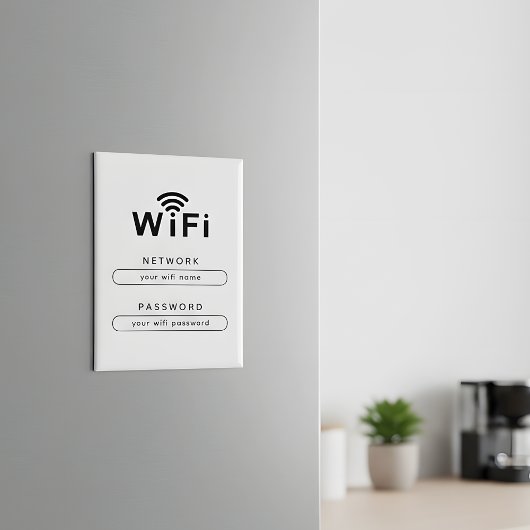 Aangepaste WiFi-magneet voor gastnetwerk op kantoo Magneet