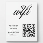 Aangepaste Wifi Netwerk QR Code Wit Merk Fotoplaat (Voorkant)