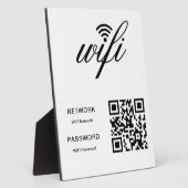 Aangepaste Wifi Netwerk QR Code Wit Merk Fotoplaat (Zijkant)