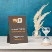 Aangepaste WiFi-netwerk wachtwoord Info Koffie Kle Fotoplaat (Zijkant)