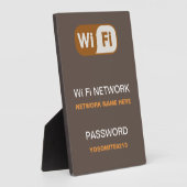 Aangepaste WiFi-netwerk wachtwoord Info Koffie Kle Fotoplaat (Zijkant)