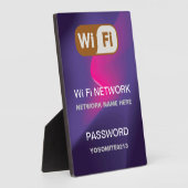 Aangepaste WiFi-netwerkwachtwoord Info Rainbow Col Fotoplaat (Zijkant)