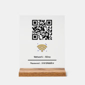 Aangepaste WiFi QR-code | Netwerkwachtwoord modern Acryl Bord (Voorkant)