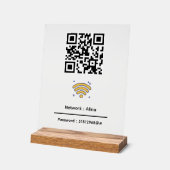 Aangepaste WiFi QR-code | Netwerkwachtwoord modern Acryl Bord (Hoek)