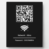 Aangepaste WiFi QR-code | Netwerkwachtwoord Modern Fotoplaat (Voorkant)