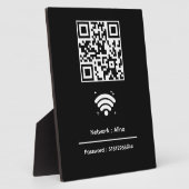 Aangepaste WiFi QR-code | Netwerkwachtwoord Modern Fotoplaat (Zijkant)
