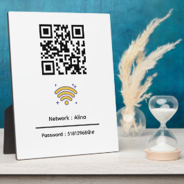 Aangepaste WiFi QR-code | Netwerkwachtwoord modern Fotoplaat