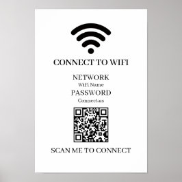 Aangepaste WiFi QR | Eenvoudige Netwerkscan Weerga Poster