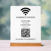 Aangepaste WiFi QR | Eenvoudige Scan Netwerk Toega Acryl Bord (Neutraal)